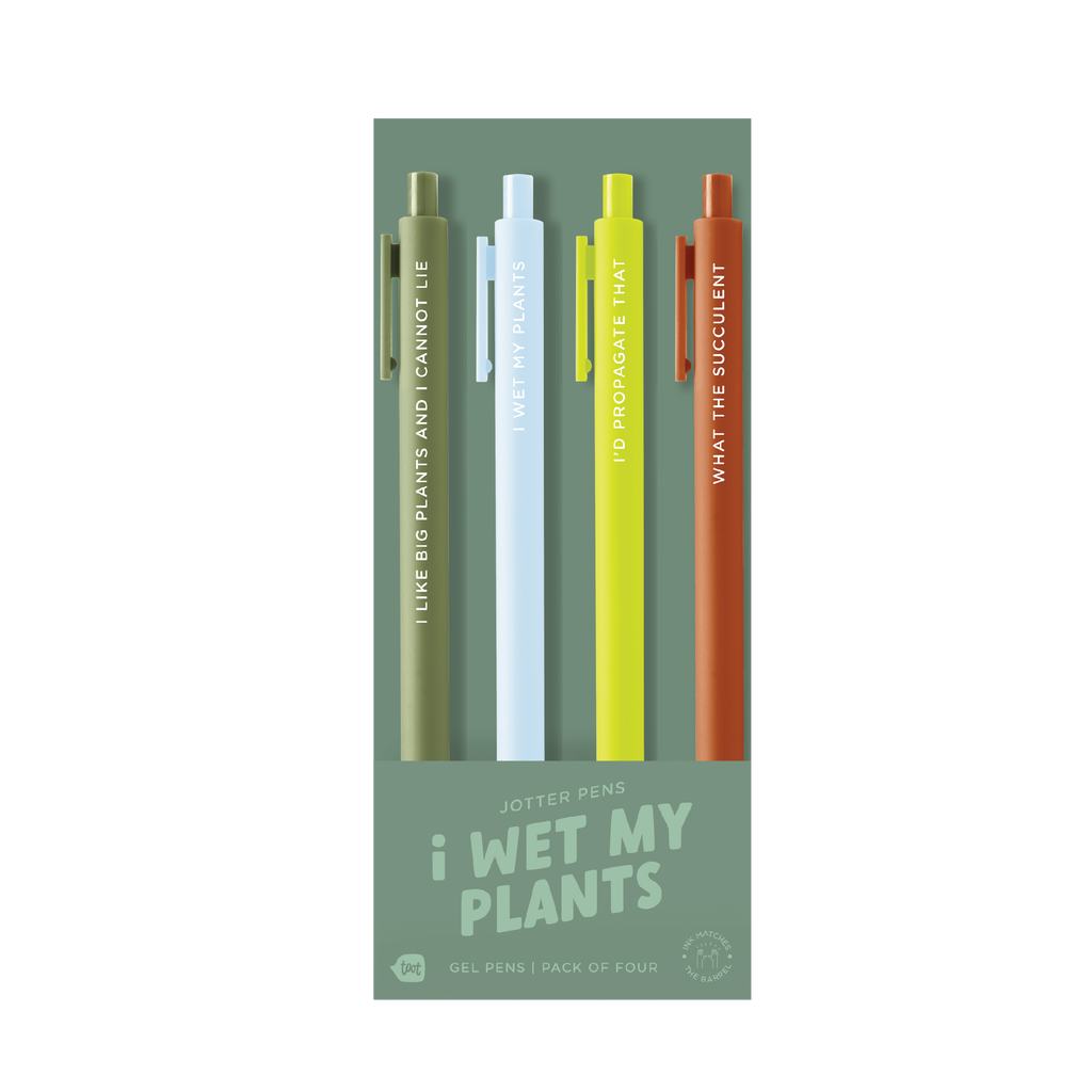 Funny Pen Jotter Set, Unique Office Supplies, Humorous stationery gifts, novelty pen and jotter set, funny desk accessories, Plant lover gift, I Like Big Plants and I cannot Lie, I wet my plants, I'd Propogate that, what the succulent
