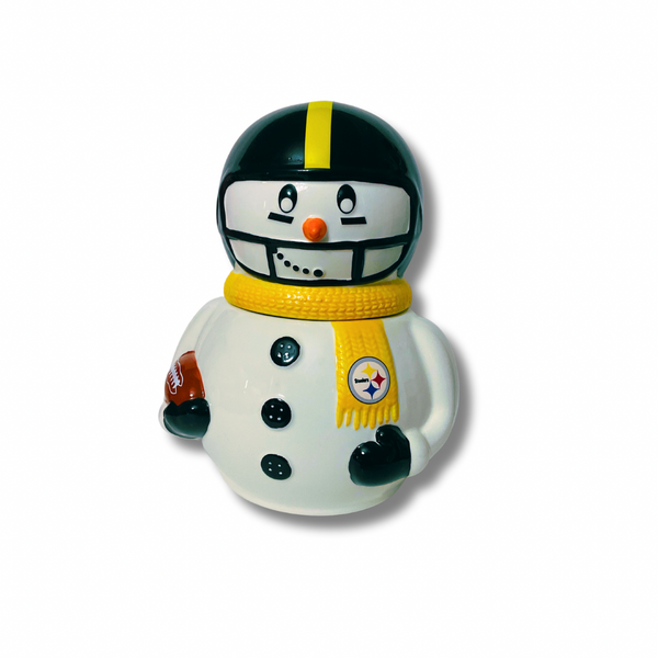 NFL Steelers large snowman cookie jar