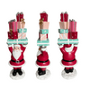 Welcome your guests with this Fabulous holiday piece. &nbsp;This cheerful and bright hand painted Santa is the perfect greeter, holding a vibrant stack of presents that will bring joy to all. December Diamonds and Regency International Style Santa Greeter