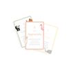 Educational flashcards with animal illustrations and text on a white background