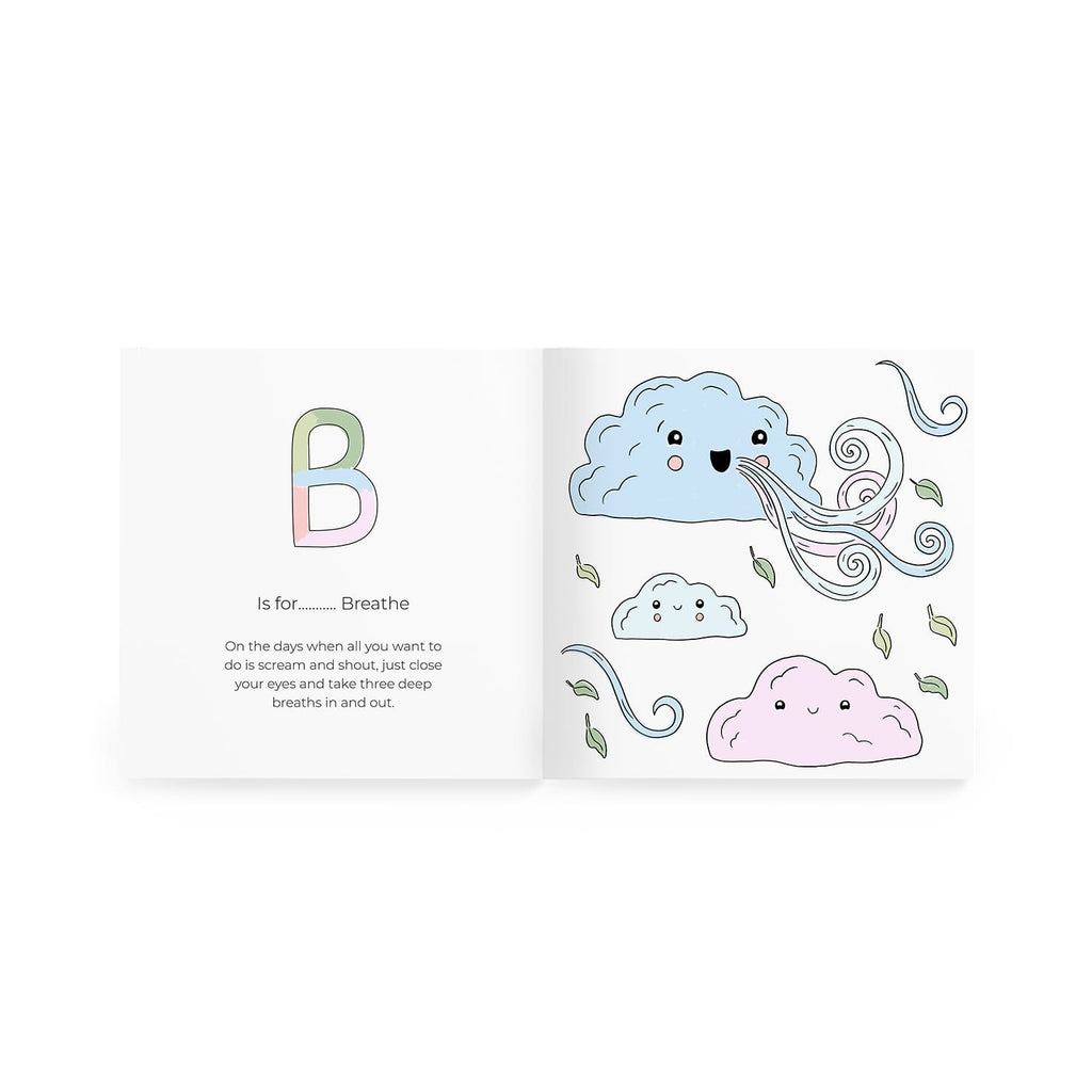 B is for Breathe mindful letter B coloring pages for creative ABC learning and mindfulness practices.