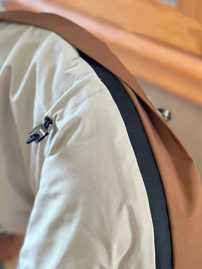 Brown Cream Jumpsuit for Greyhound Whippet Zipper back