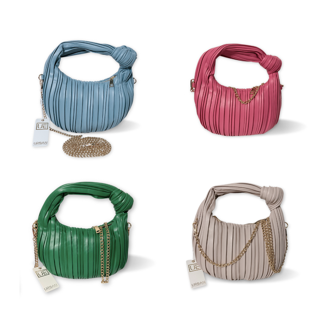 Urban Expressions Soft Vegan Convertible Shoulder Bag with Gold Chain Strap - 4 colors | Soft Vegan Leather Crossbody/Shoulder Bag