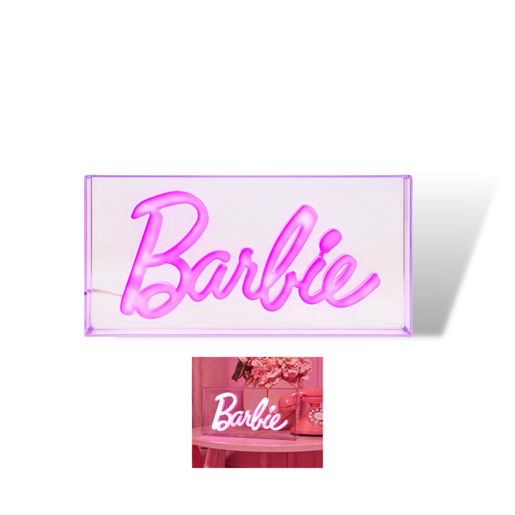 Officially Licensed Barbie x Paladone Light Up Decor - Spruce up your space with this Fabulous Barbiecore Sign! Make your own Barbie Dream House! We Love it! Additional Paladone Details: IN A BARBIE WORLD: Powered by USB (cable attached), just plug in and instantly transform your space into a true Barbie world. Mattel Barbie merchandise makes a wonderful present, fans of all things Barbie, This collectible gift is sure to bring joy and nostalgia to Barbie lovers of all ages.