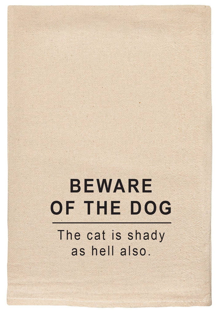 Funny Dog and Cat Owner Gifts - Sarcastic Quotes on Kitchen Towel about dogs and cats