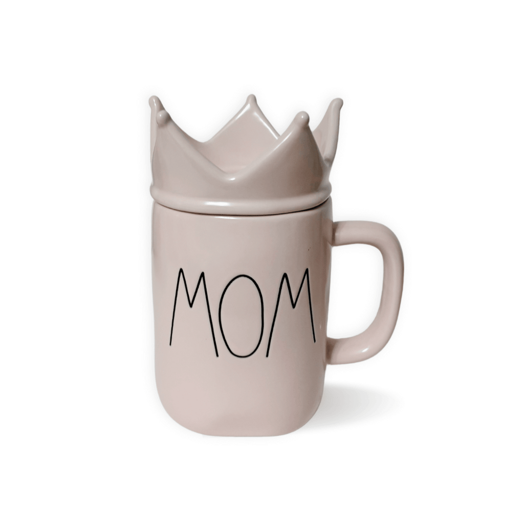 Cute Mom Mugs with Crown | Rae Dunn Crown Ceramic Mom Mugs | Boss Mom Mug Queen Mom Mug Cute Ceramic Mom Mug with Crown