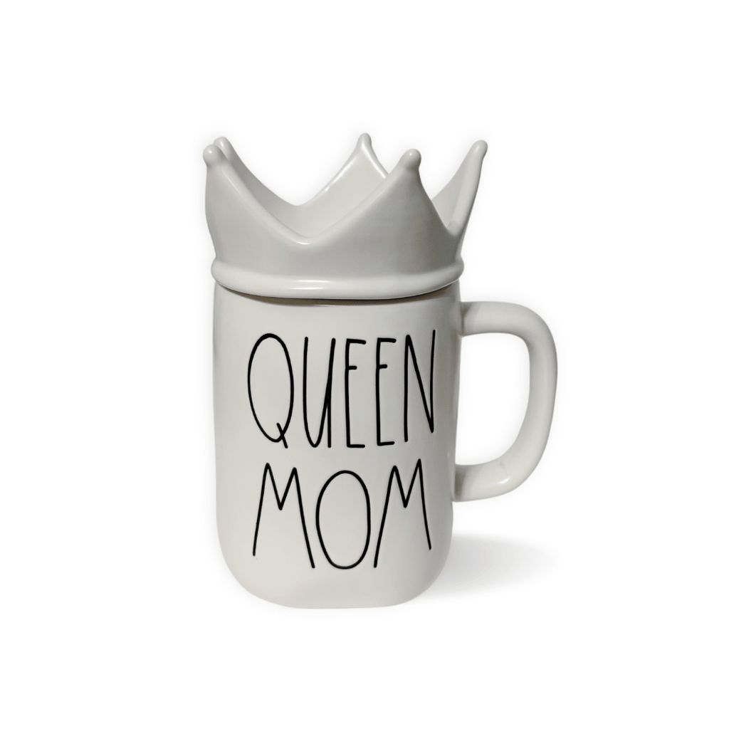 Cute Mom Mugs with Crown | Rae Dunn Crown Ceramic Mom Mugs | Boss Mom Mug Queen Mom Mug Cute Mom Mugs - Queen Mom Coffee Mug