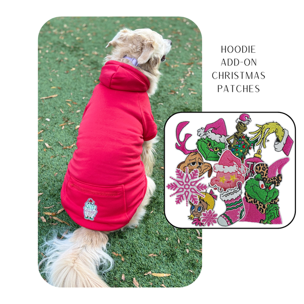 Add a patch for cuteness to our Dog Hoodies.  