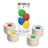 Elseware non toxic Eco-Dough sensory play dough set with five small round beige speckled jars and one tall white cylindrical box, all printed with the Elseware logo and colorful dough color illustrations, on a white background.