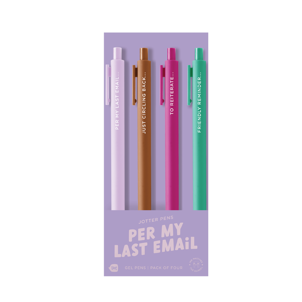 Funny Pen Jotter Set, Unique Office Supplies, Humorous stationery gifts, novelty pen and jotter set, funny desk accessories, Funny office humor pens Per My last email, just circling back, to reiterate, friendly reminder