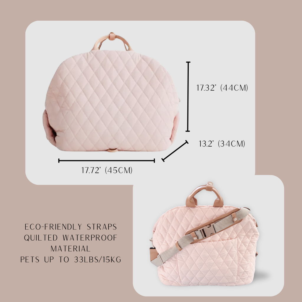 Luxury Pet Carrier Bed All in One Pink Puffer Pet Carrier Luxury Pet Tote Luxury Quilted Dog Carrier Dog Carrier Tote Quilted Dog Bed Dog Carrier Bag