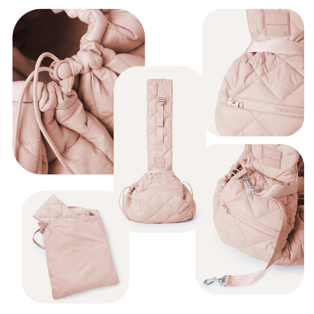 Maxbone Eco Packable Sling Carrier For Dogs - Best Sling Carrier Pet Bag Made using water bottles recycled nylon fabric. It’s the perfect bag, but with less waste.