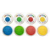 Set of four colorful all natural eco-dough containers with 'else ware' branding on a white background.