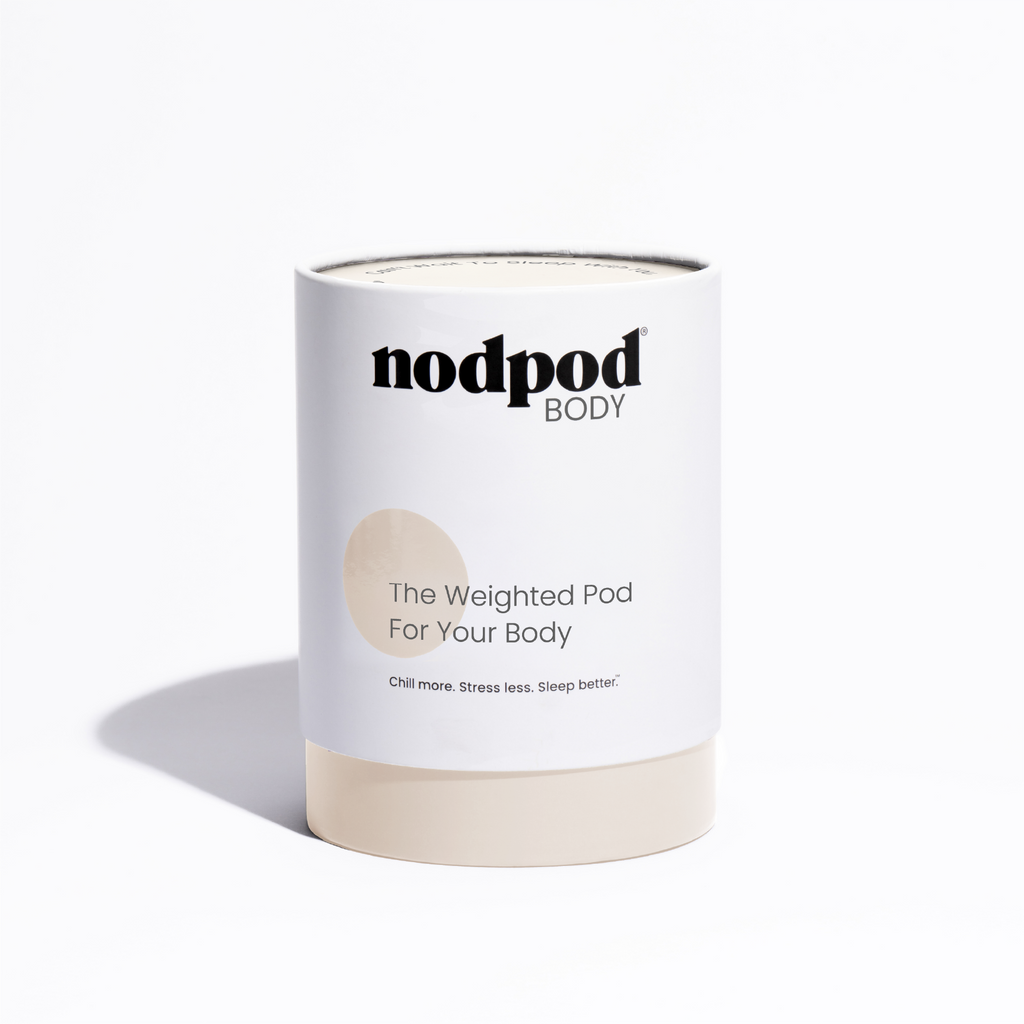 White cylindrical container with 'nodpod' branding on a white background