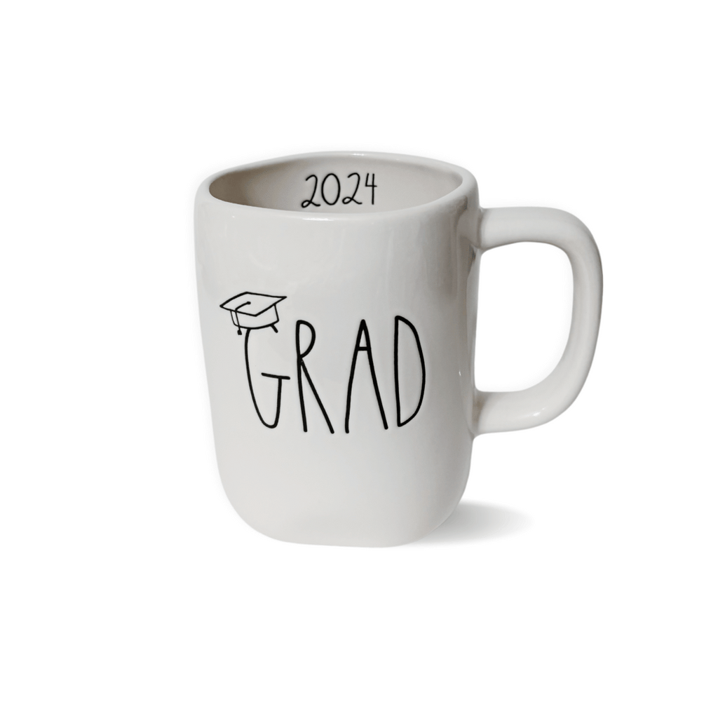 Rae Dunn's Grad 2024 coffee mug.
