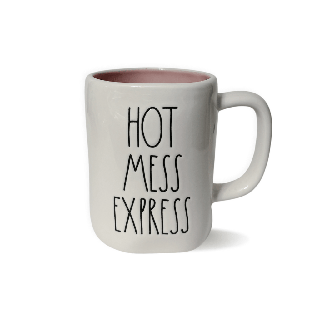 Experience the beauty and craftsmanship of this white ceramic mug, adorned with Rae Dunn's Hot Mess Express. Having a tough time coffee mug Break Up Gifts