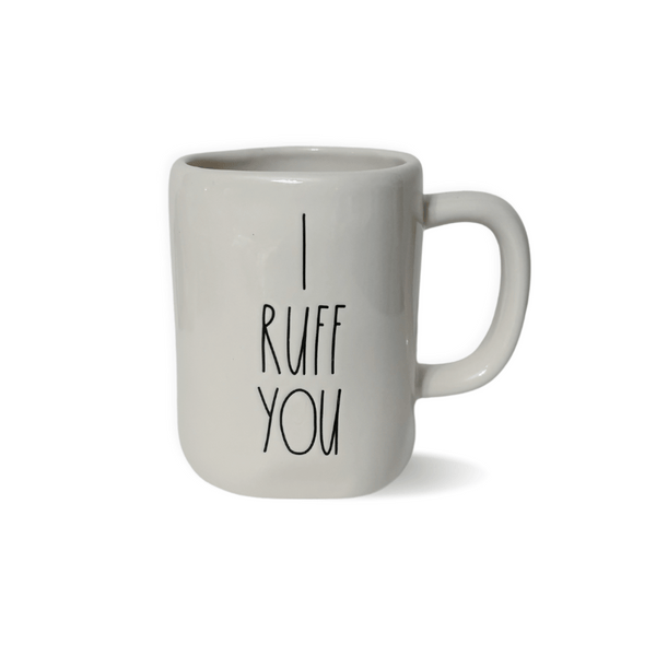 This adorable I Ruff You coffee mug is the perfect gift for any dog lover, new or old! Surprise your loved one with this charming ceramic mug and show them just how much you love them and their furry friend.
