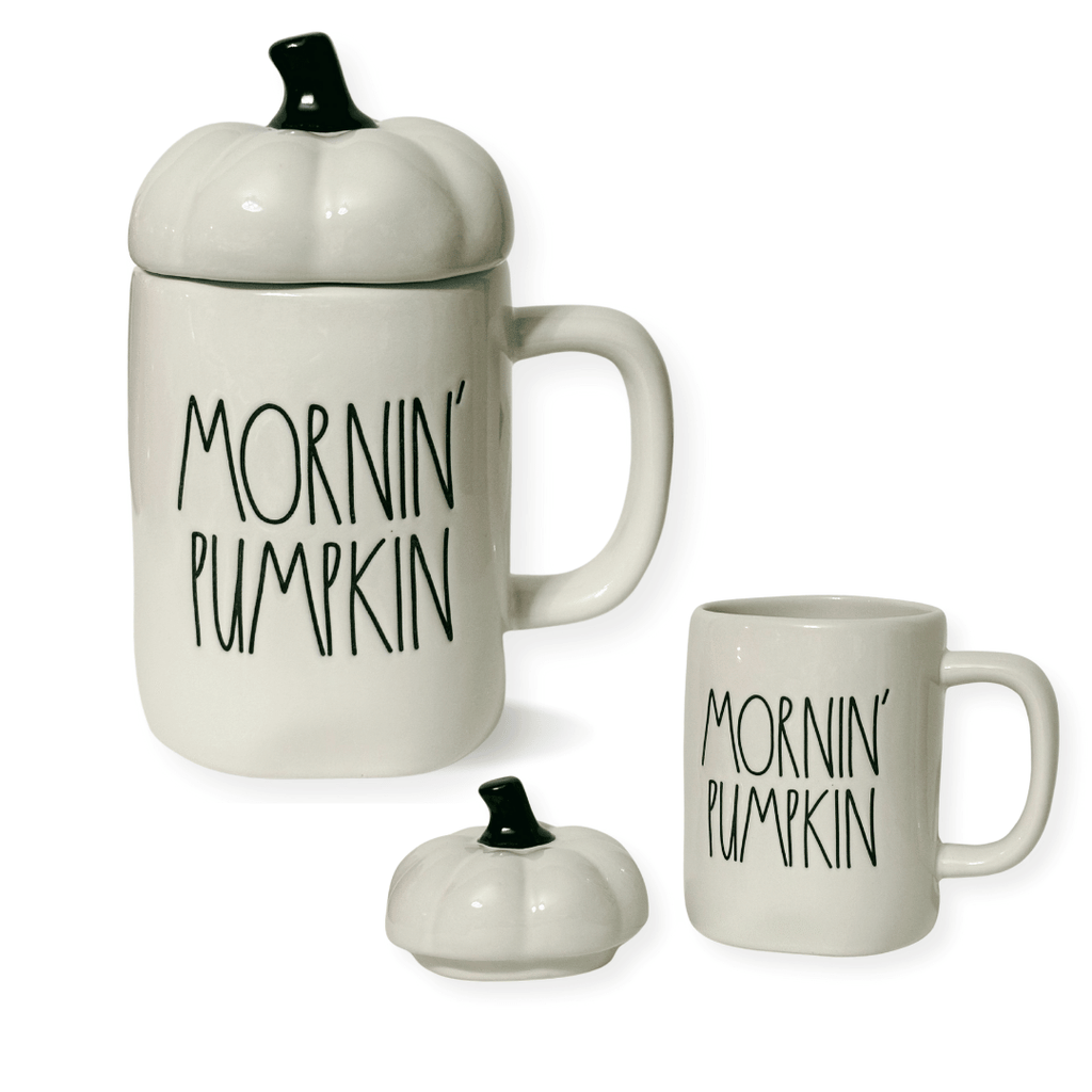 Rae Dunn Oh My Gourd &nbsp;mug with pumpkin top. &nbsp;Add a touch of whimsy to your coffee or use it as a unique decor piece. &nbsp;Also a fabulous gift/hostess gift idea for gatherings, Pumpkin Latte Lovers, and Thanksgiving; Cute Fall Decor