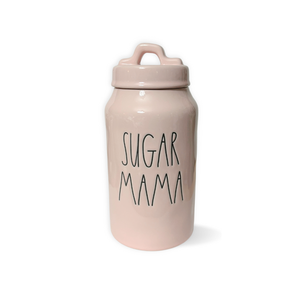 Rae Dunn Pink Sugar Mama Tall Canister | Farmhouse Style Sugar Mama Pink Tall Canister Great Mother's Day Gift