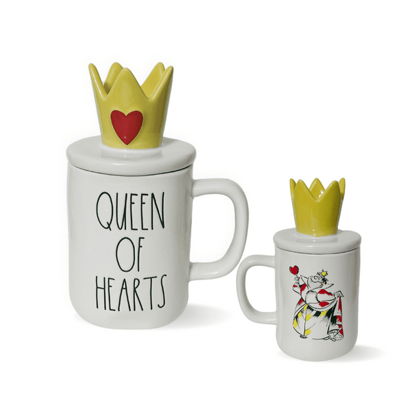 The Disney Collection by Rae Dunn Alice in Wonderland Queen of Hearts Mug with Crown Topper | Alice in Wonderland