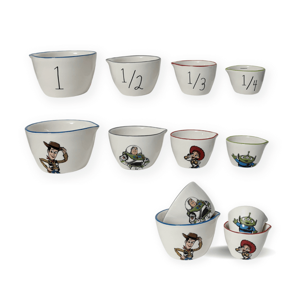 Rae Dunn Toy Story Measuring Cups; Toy Story Kitchen accessories; Toy Story measuring cups