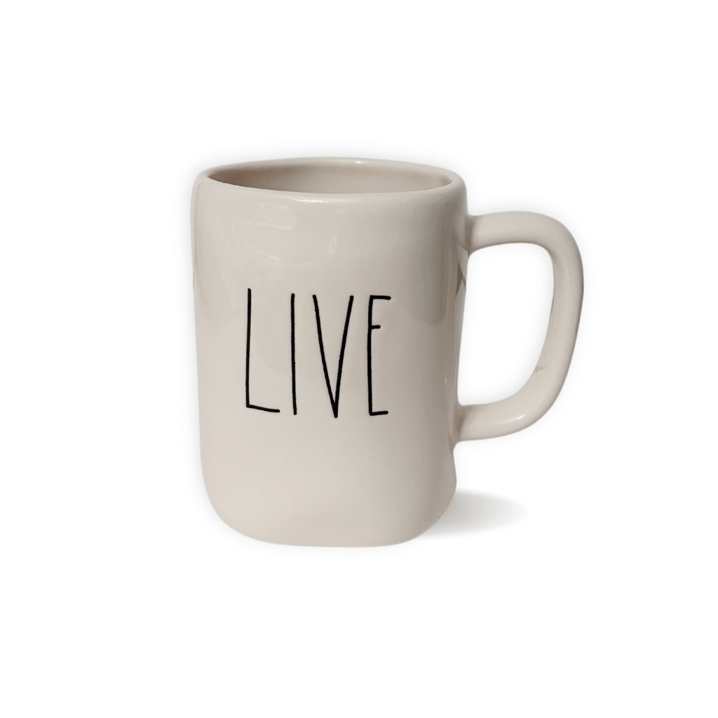 Embrace your 2025 goals with the Rae Dunn 'Live' Coffee Mug! Let its uplifting message and farmhouse design inspire you to achieve greatness in the year to come.