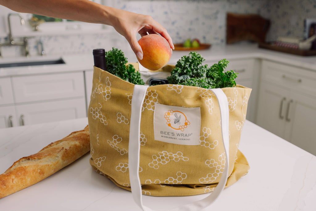 Reusable Market Tote - Organic Cotton Shopping Bag - Plastic Free Life 2