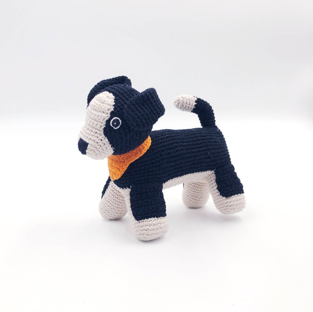 100% Organic handmade sheep dog plush toy.  