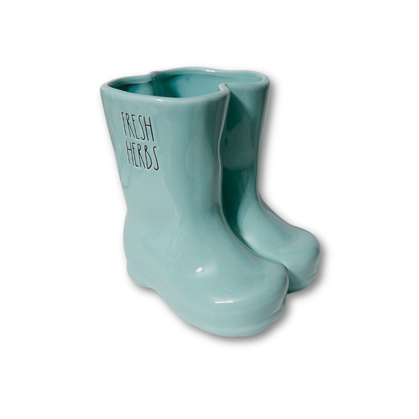 Rae Dunn x Magenta Fresh Herbs Rain boots Vase Stoneware rain boots vase
