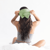 Green non-velcro weighted green eye mask