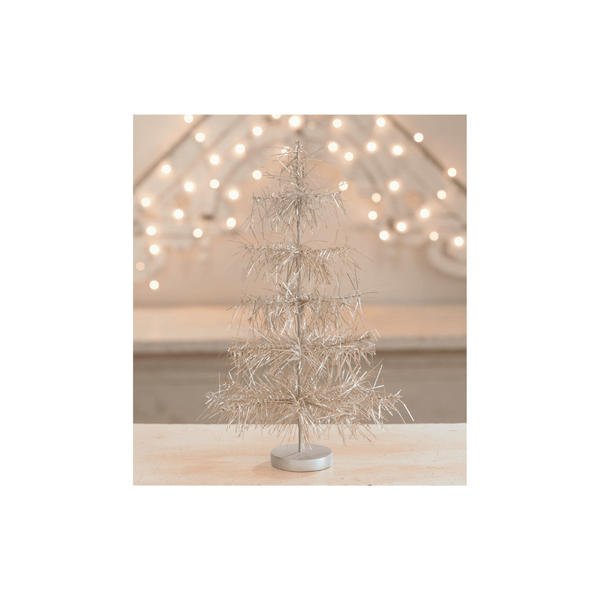 Bethany Lowe Designs Seasonal & Holiday Decorations LAST ONE! Bethany Lowe Icicle Shiny Trim Tree 18" | Large Vintage Retro Tree | Elegant Holiday