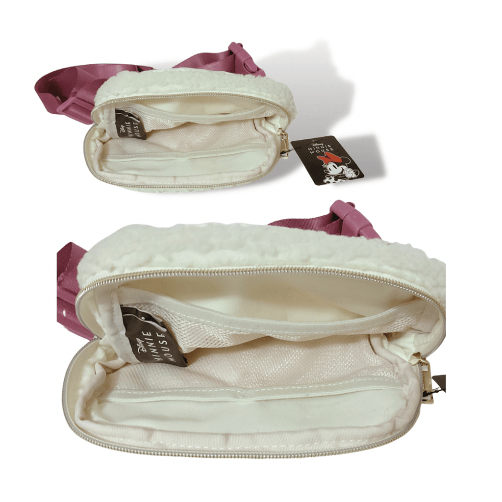 Bioworld Belt Bag Minnie Mouse Everywhere Belt Bag Periwinkle Strap | Fleece Minnie Mouse Bag