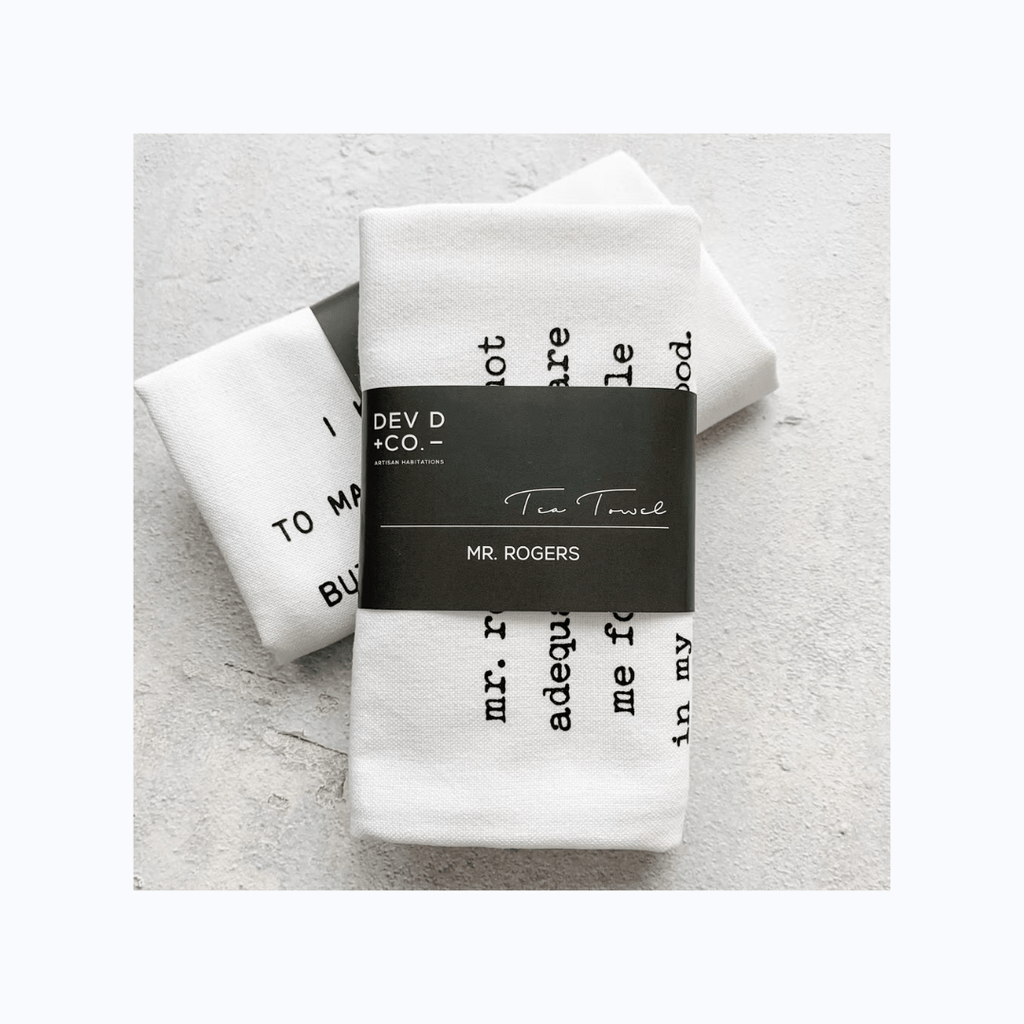DEV D + CO. Kitchen Towels I Don’t Sugar Coat Sh*t Tea Towel | Sarcastic Shabby Chic Kitchen Towels