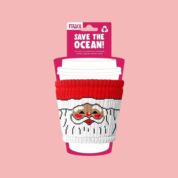 Freaker USA Koozie Santa Koozie SLIPPY | CHRISTMAS Pint Glass, Coffee & Can Koozie | Coffee Koozie