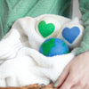 Friendsheep Laundry Accessory Love Your Mama Eco Dryer Balls - Set of 3 (EARTH HEARTS) | Wool Dryer Balls | Planet Print