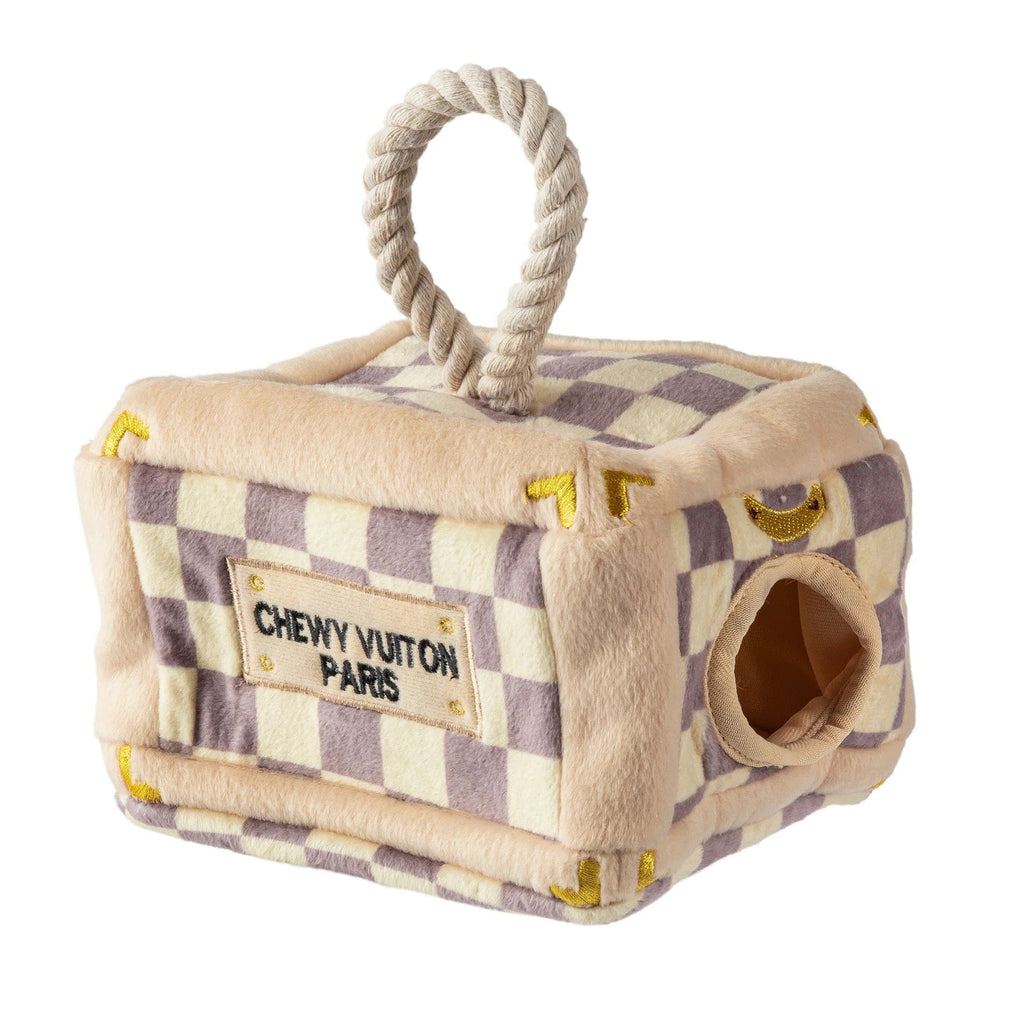 Haute Diggity Dog Dog Toy Haute Diggity Dog Checker Chewy Vuiton Trunk - Burrow House | Luxury Fashion Dog Toy
