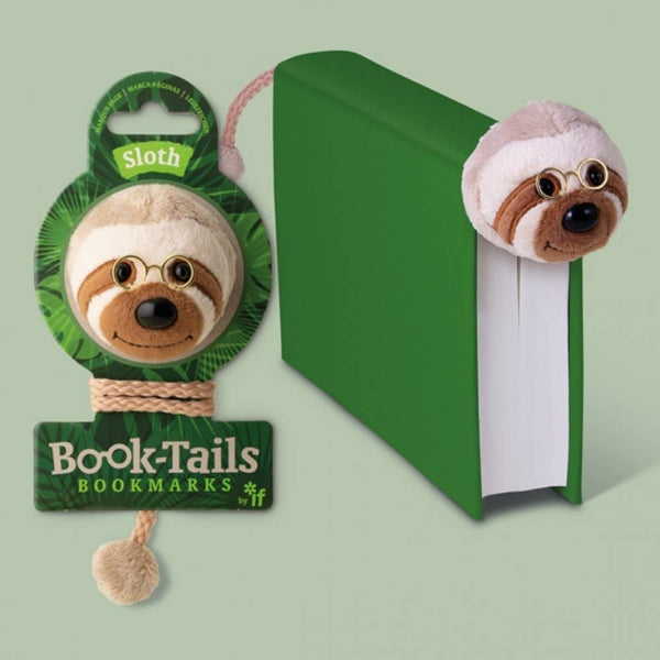 if USA Plush Toy Book-Tails Bookmarks: Sloth | Plush bookends for Kids | Soft Plush Sloth