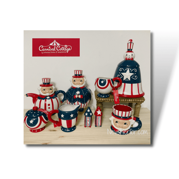 Johanna Parker Seasonal & Holiday Decorations Johanna Parker Americana Set (9 Piece Set) Johanna Parker 4th of July Carnival Cottage Americana Stars and Stripes Collection