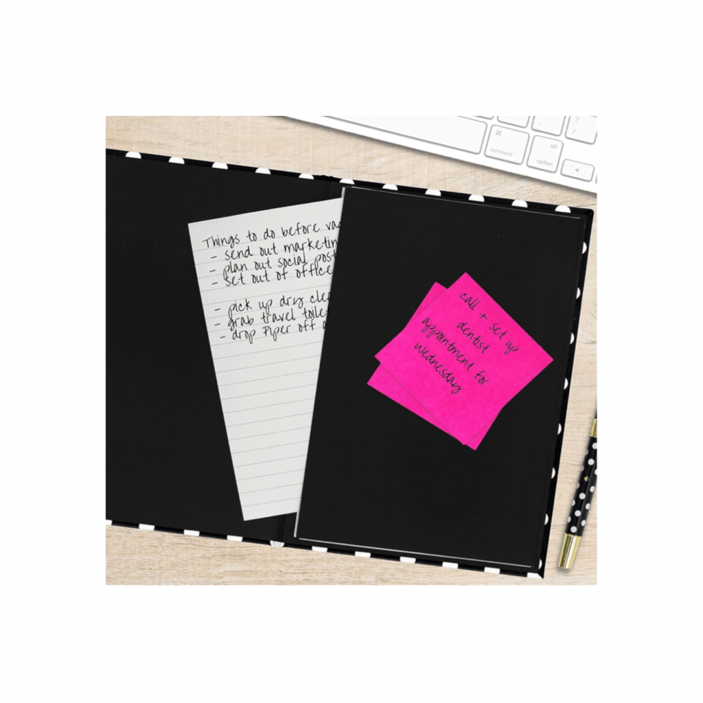 Kate Spade Office Kate Spade New York Polka Dot To Do Daily Planner | Kate Spade New York Undated Daily Planner | Large Journal Planner | To Do List Notebook | Black/Gold Hardcover Personal Organizer | Polka Dots