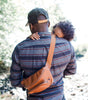 Kibou Diaper Bag Sale! Kibou Belt Bag-Brown Vegan Leather | Great Men's Diaper Bag