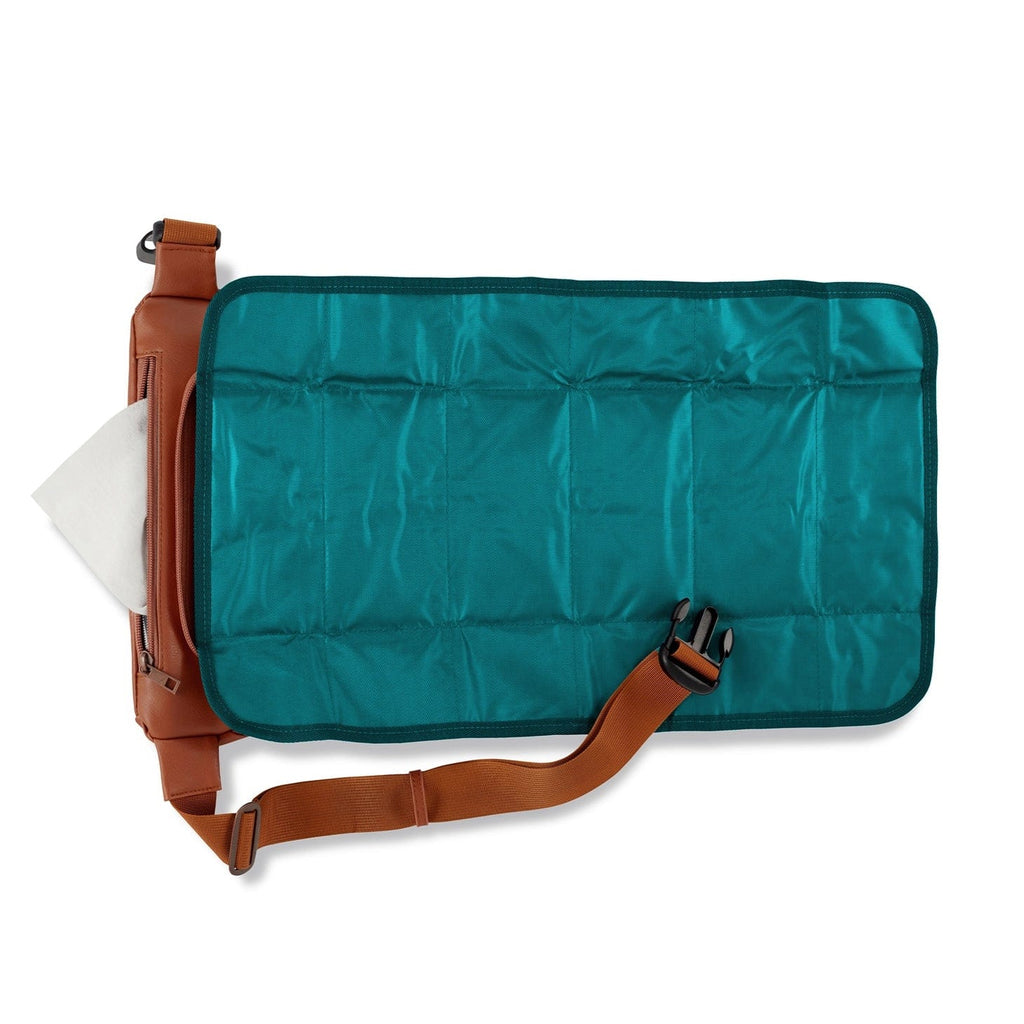 Kibou Diaper Bag Sale! Kibou Belt Bag-Brown Vegan Leather | Great Men's Diaper Bag