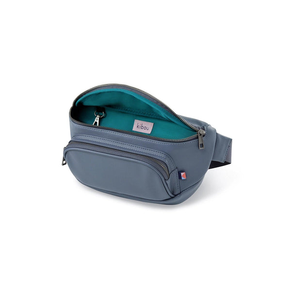 Kibou Diaper Bag Sale! Kibou Belt Bag-Smoky Indigo Vegan Leather | Diaper Belt Bag