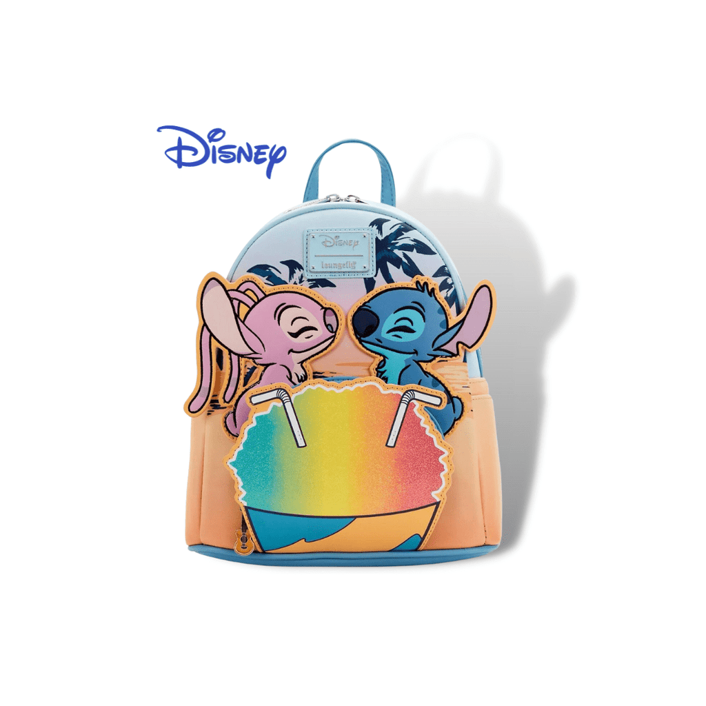Loungefly Backpack Loungefly Disney Lilo and Stitch Snow Cone Date Night Women's Double Strap Shoulder Bag Purse