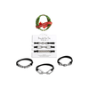 Maya J Hair Tie Bracelet Maya J - Bracelet Hair Tie - White with Black Cord - Set of 3