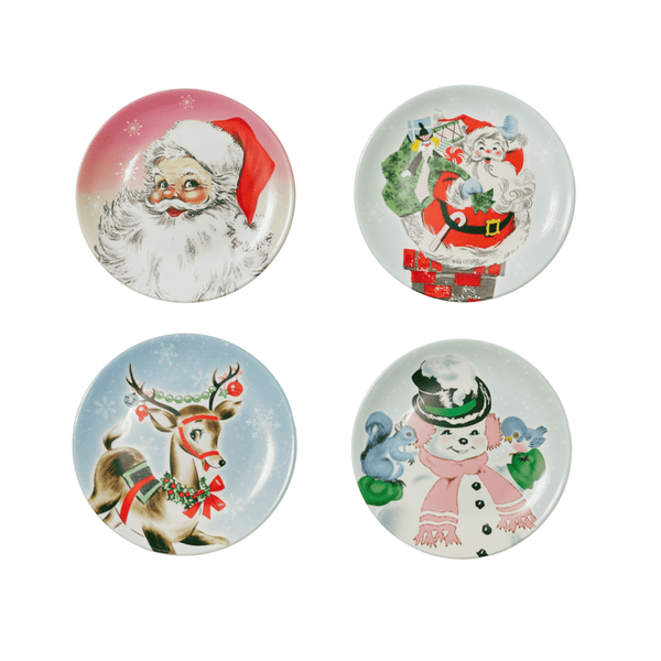 Mr. Christmas Seasonal & Holiday Decorations Mr. Christmas Nostalgic Plate Set of 4