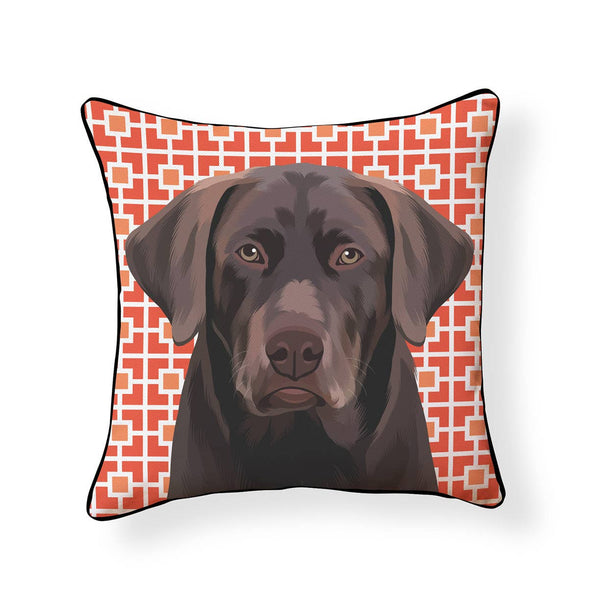 Naked Decor Home Decor Naked Decor Chocolate Lab Labrador Pillow | Labrador Home Accent Pillow