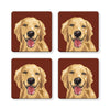 Naked Decor Home Decor Naked Decor Golden Retriever MDF Coasters (4) | Golden Print Coasters