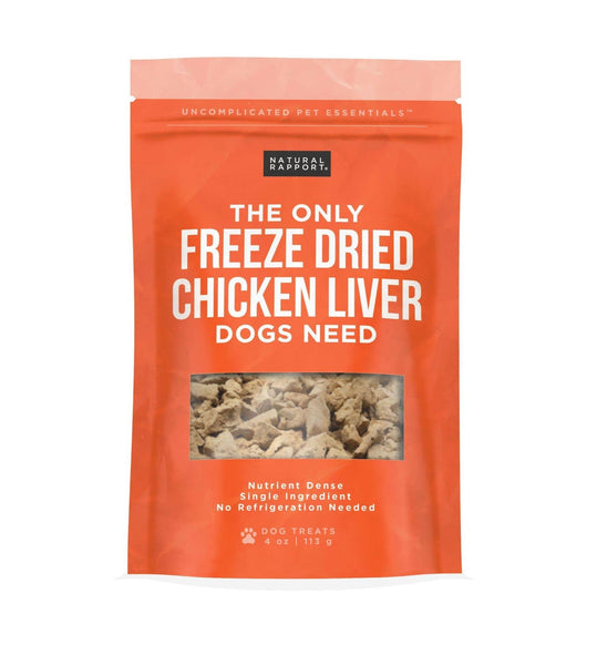 Natural Rapport Dog Health Natural Rapport Freeze Dried Chicken Liver Dog Treats | Healthy Dog Treats