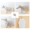 nevsher lior Dog Apparel Glam Silver Sequined White Party Jacket for Dogs | Dog Wedding Clothes | Frenchie Party Jacket | Pug Sequin Jacket | Bulldog Sequin Jacket