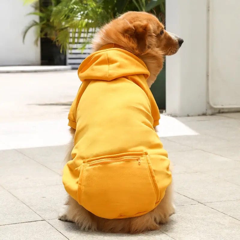 nevsher lior Dog Apparel Yellow / XXL Large Dogs - Sweatshirt Hoodie with Zip Pocket | Winter Dog Hoodie | Dog Sweatshirt XXL 3XL 4XL 5XL